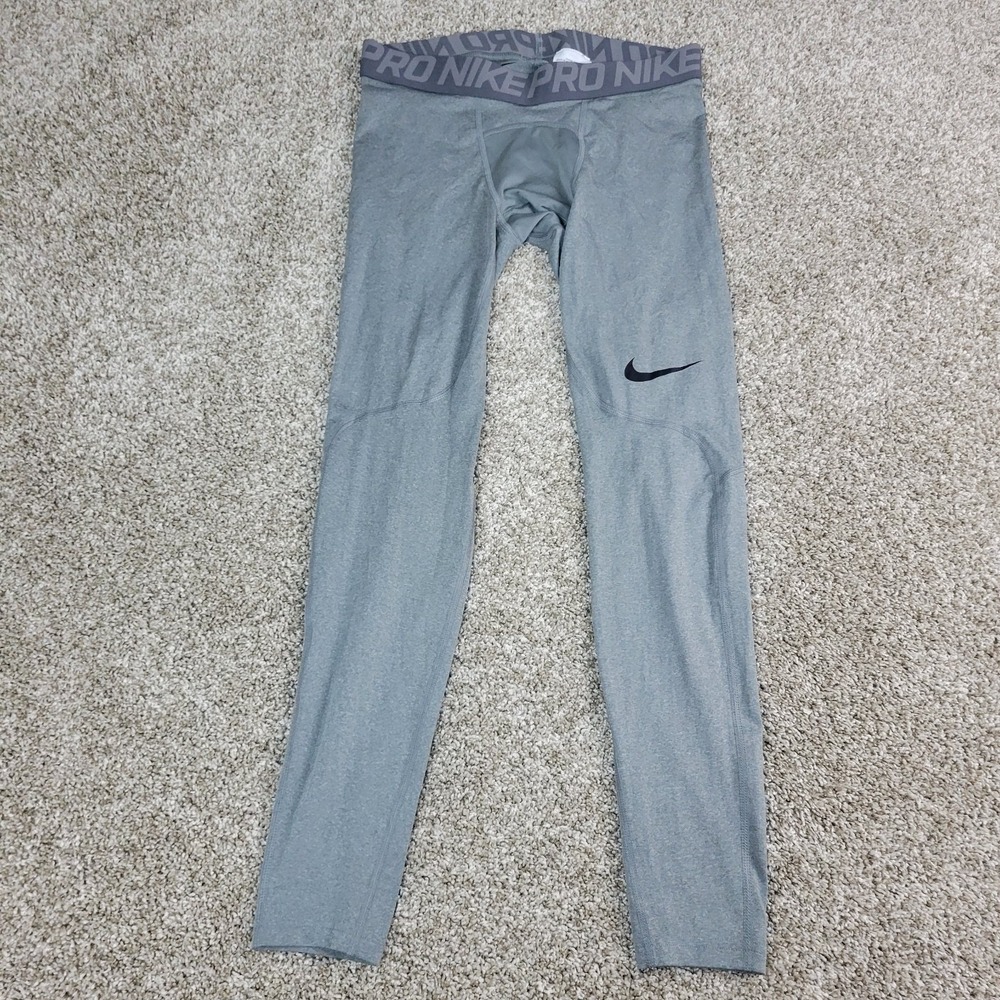 Nike Pro Dri Fit Mens Medium Gray Performance Stretch Compression Pants